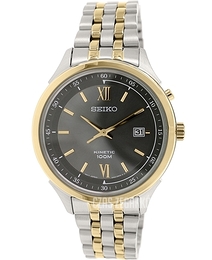 Seiko Kinetic Szary/Stal w odcieniu złota Ø43 mm SKA658