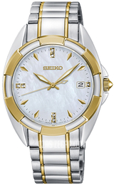 Seiko Classic Biały/Stal w odcieniu złota Ø33 mm SKK886P1