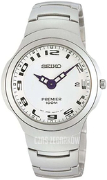 Seiko Premier Biały/Stal Ø36 mm SKP051P1