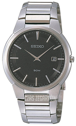Seiko Dress Czarny/Stal Ø37 mm SKP297