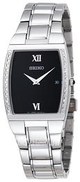 Seiko Dress Czarny/Stal SKP319