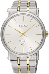 Seiko Premier Biały/Stal w odcieniu złota Ø40.7 mm SKP400P1