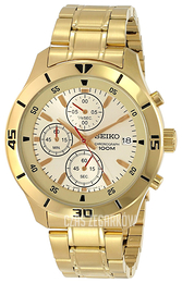 Seiko Chronograph Żółte złoto/Stal w odcieniu złota Ø42 mm SKS404P1
