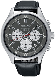 Seiko Szary/Skóra Ø43 mm SKS595P1