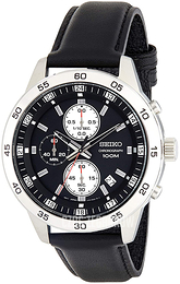 Seiko Czarny/Skóra Ø43 mm SKS649P1