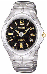 Seiko Kinetic Czarny/Stal SMA035
