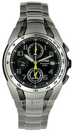 Seiko Chronograph Czarny/Stal SNA473