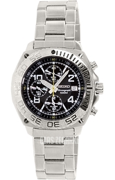 Seiko Chronograph Czarny/Stal Ø41 mm SNA617