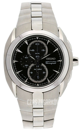 Seiko Chronograph Czarny/Stal Ø45 mm SNAC17