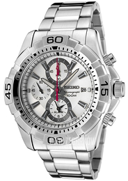 Seiko Chronograph Srebrny/Stal Ø44 mm SNAE23