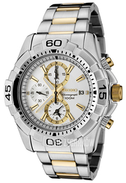 Seiko Chronograph Srebrny/Stal w odcieniu złota Ø43 mm SNAE27