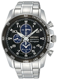 Seiko Sportura Czarny/Stal Ø42 mm SNAE63P1