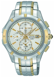 Seiko Biały/Pozlacana Ø44 mm SNAE74P1