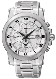 Seiko Premier Srebrny/Stal Ø42 mm SNAF29