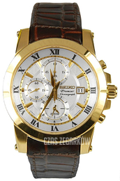 Seiko Biały/Skóra Ø41 mm SNAF30P1