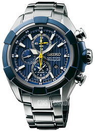 Seiko Chronograph Niebieski/Stal Ø48 mm SNAF41