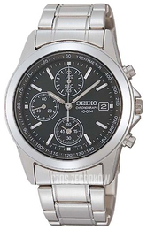 Seiko Chronograph Czarny/Stal Ø38 mm SND309P
