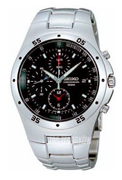 Seiko Chronograph Czarny/Stal Ø42 mm SND417P1