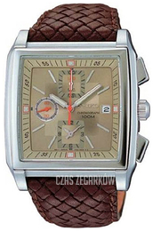 Seiko Chronograph Brązowy/Skóra SND763