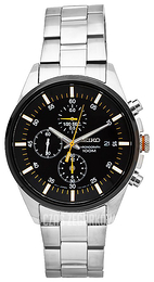 Seiko Chronograph Czarny/Stal Ø43 mm SNDC85