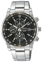 Seiko Chronograph Czarny/Stal Ø38 mm SNDC99