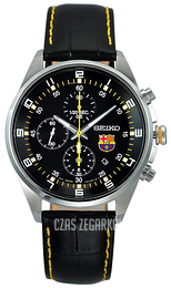 Seiko Chronograph Czarny/Skóra Ø48 mm SNDD25