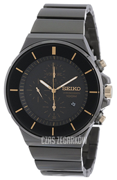 Seiko Chronograph Czarny/Stal Ø44 mm SNDD57