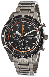 Seiko Chronograph Czarny/Stal Ø43 mm SNDF41