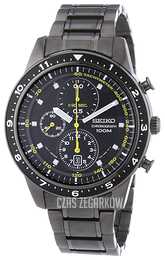 Seiko Chronograph Czarny/Stal Ø44 mm SNDF43