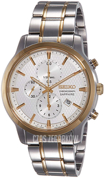Seiko Biały/Stal w odcieniu złota Ø43 mm SNDG68P1