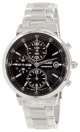 Seiko Chronograph Czarny/Stal Ø37 mm SNDW49P1