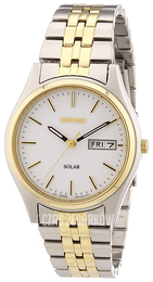 Seiko Biały/Stal w odcieniu złota Ø37 mm SNE032P1