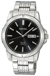 Seiko Solar Czarny/Stal Ø39 mm SNE093P1