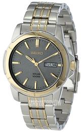 Seiko Dress Szary/Stal w odcieniu złota Ø39 mm SNE098