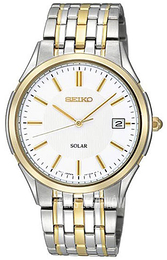 Seiko Dress Biały/Stal w odcieniu złota Ø41 mm SNE136P1