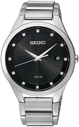 Seiko Czarny/Stal Ø38 mm SNE249P9