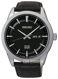 Seiko Dress Czarny/Skóra Ø44 mm SNE363P2S