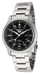 Seiko Czarny/Stal Ø36 mm SNK809K