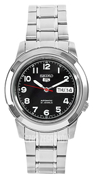 Seiko Czarny/Stal Ø38 mm SNKK35