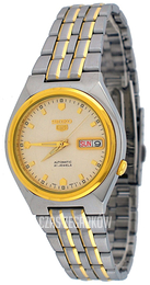 Seiko 5 Szampański/Stal w odcieniu złota Ø36 mm SNKL72