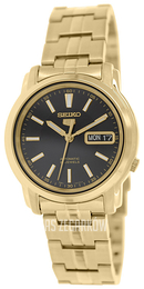 Seiko 5 Czarny/Stal w odcieniu złota Ø38 mm SNKL88K