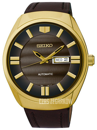Seiko 5 Brązowy/Skóra Ø44 mm SNKN08