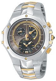 Seiko Coutura Brązowy/Stal w odcieniu złota Ø43 mm SNL036