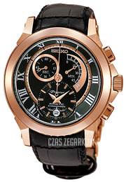 Seiko Czarny/Skóra Ø46 mm SNL044