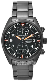 Seiko Chronograph Czarny/Stal Ø41 mm SNN237