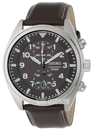 Seiko Chronograph Brązowy/Skóra Ø43 mm SNN241