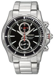 Seiko Czarny/Stal Ø44 mm SNN243