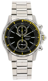 Seiko Czarny/Stal Ø44 mm SNN245