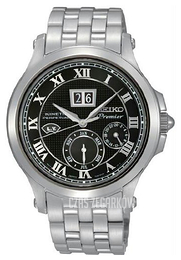 Seiko Premier Czarny/Stal Ø40 mm SNP041P1