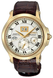 Seiko Srebrny/Skóra Ø40 mm SNP044